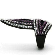 Load image into Gallery viewer, Anillos Para Mujer Color Negro y Morado de 316L Acero Inoxidable con Piedra Crystal en Multicolor Gorizia - Jewelry Store by Erik Rayo
