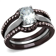 Load image into Gallery viewer, Anillos Para Mujer Color Negro y Rosa de 316L Acero Inoxidable con Diamante Zirconia Cubica Formia - Jewelry Store by Erik Rayo
