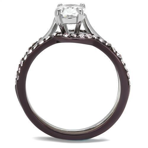 Anillos Para Mujer Color Negro y Rosa de 316L Acero Inoxidable con Diamante Zirconia Cubica Formia - Jewelry Store by Erik Rayo