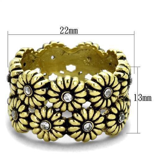 Anillos Para Mujer Color Oro de 316L Acero Inoxidable con Diamante Zirconia Cubica Achinoam - Jewelry Store by Erik Rayo