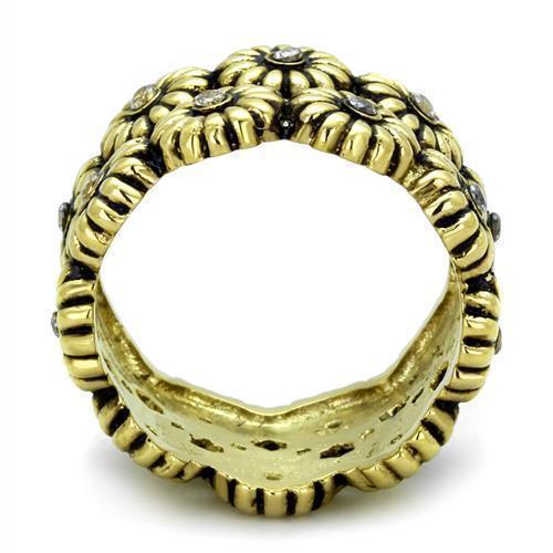 Anillos Para Mujer Color Oro de 316L Acero Inoxidable con Diamante Zirconia Cubica Achinoam - Jewelry Store by Erik Rayo