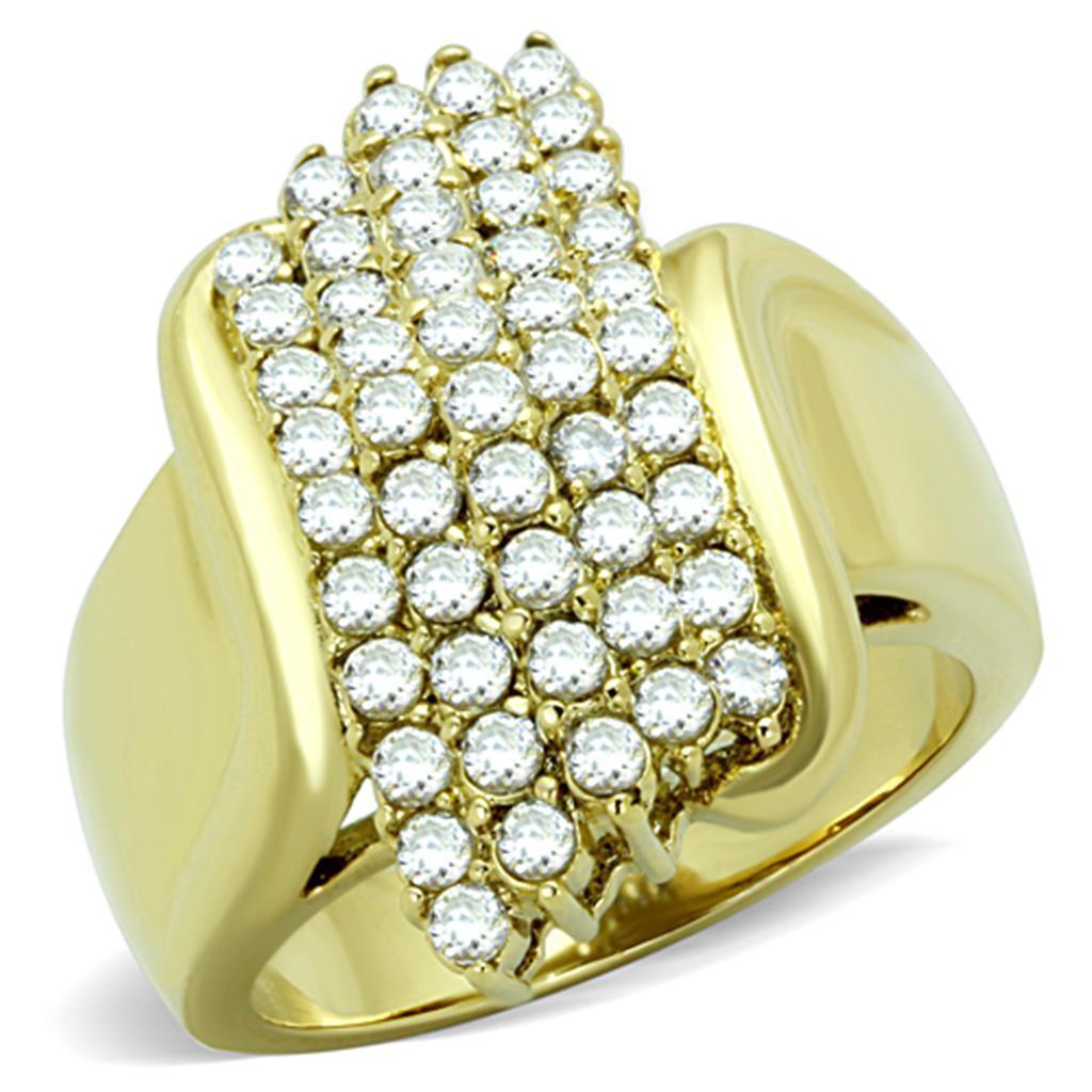 Anillos Para Mujer Color Oro de 316L Acero Inoxidable con Diamante Zirconia Cubica Ahinoam - Jewelry Store by Erik Rayo