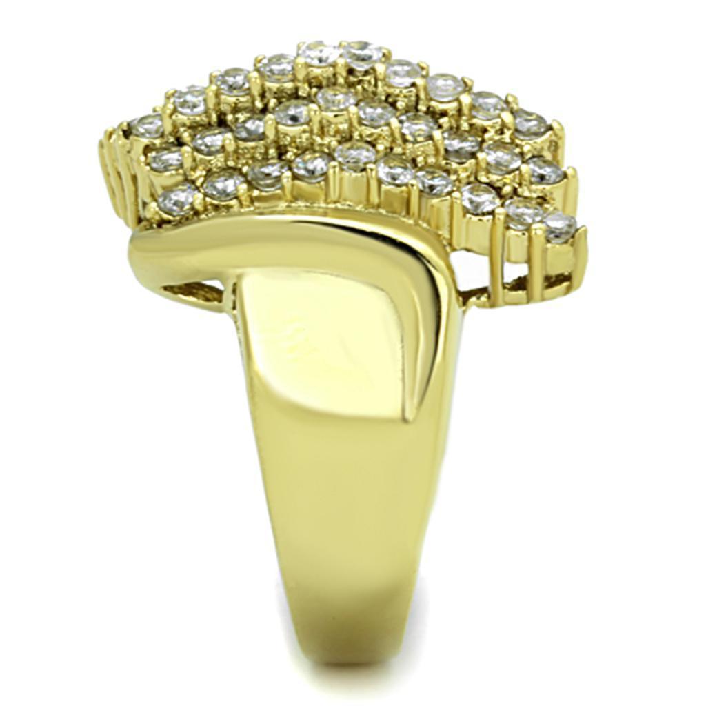 Anillos Para Mujer Color Oro de 316L Acero Inoxidable con Diamante Zirconia Cubica Ahinoam - Jewelry Store by Erik Rayo