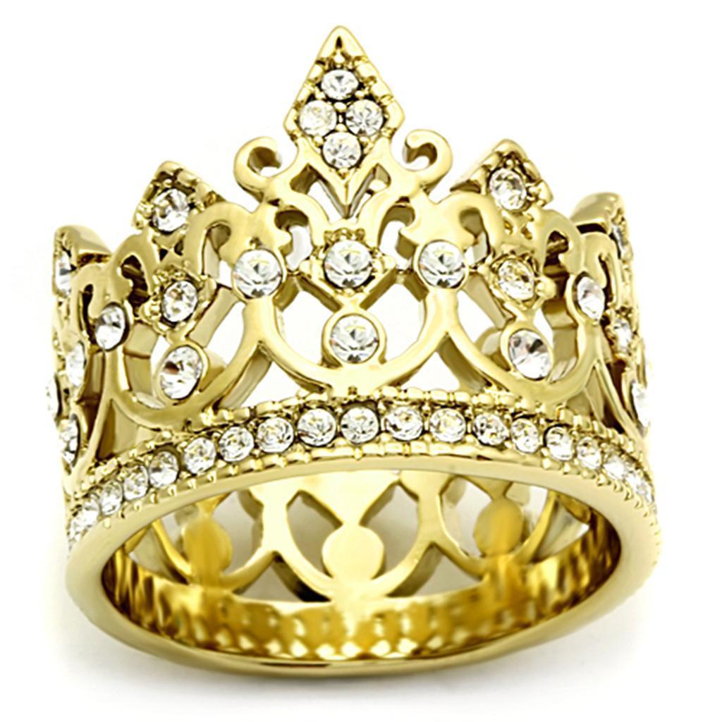 Anillos Para Mujer Color Oro de 316L Acero Inoxidable con Diamante Zirconia Cubica Angela - Jewelry Store by Erik Rayo