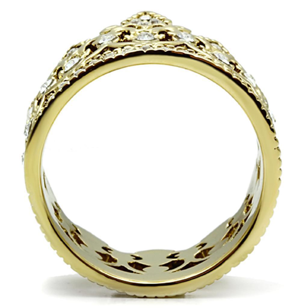 Anillos Para Mujer Color Oro de 316L Acero Inoxidable con Diamante Zirconia Cubica Angela - Jewelry Store by Erik Rayo