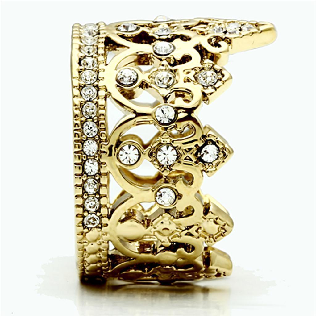 Anillos Para Mujer Color Oro de 316L Acero Inoxidable con Diamante Zirconia Cubica Angela - Jewelry Store by Erik Rayo