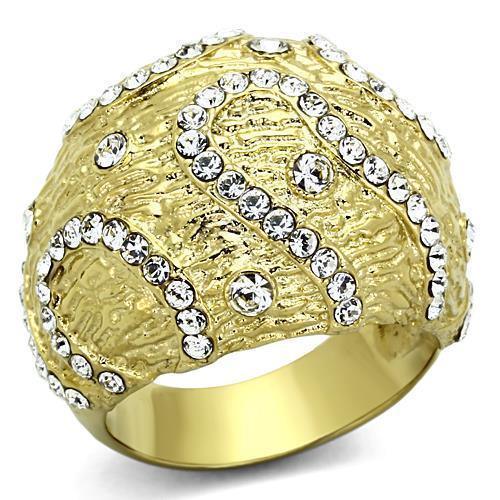 Anillos Para Mujer Color Oro de 316L Acero Inoxidable con Diamante Zirconia Cubica Baara - Jewelry Store by Erik Rayo
