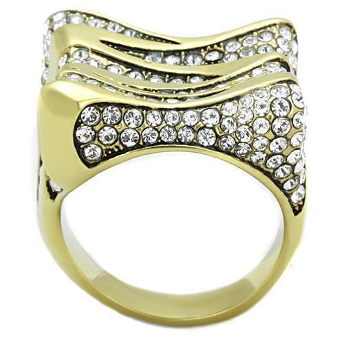 Anillos Para Mujer Color Oro de 316L Acero Inoxidable con Diamante Zirconia Cubica Benjamin - Jewelry Store by Erik Rayo