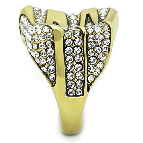 Anillos Para Mujer Color Oro de 316L Acero Inoxidable con Diamante Zirconia Cubica Benjamin - Jewelry Store by Erik Rayo