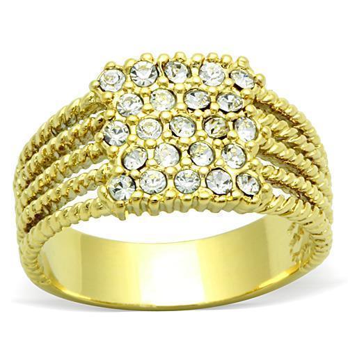 Anillos Para Mujer Color Oro de 316L Acero Inoxidable con Diamante Zirconia Cubica Bilhah - Jewelry Store by Erik Rayo