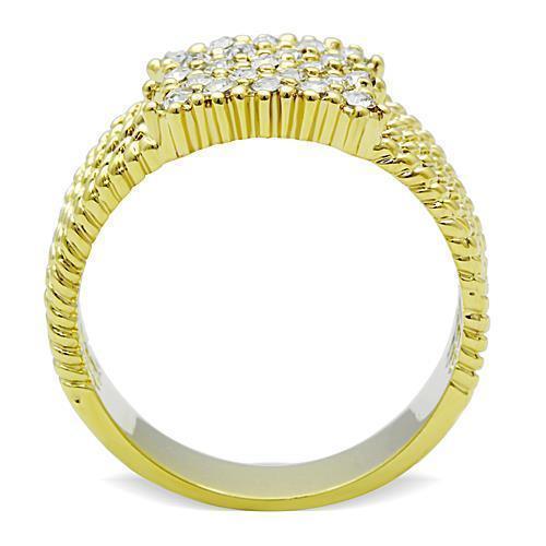 Anillos Para Mujer Color Oro de 316L Acero Inoxidable con Diamante Zirconia Cubica Bilhah - Jewelry Store by Erik Rayo