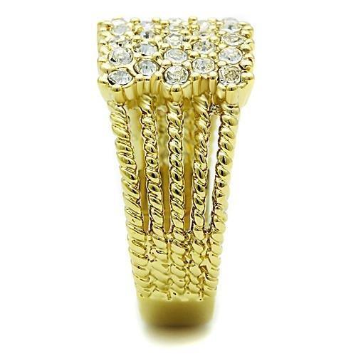 Anillos Para Mujer Color Oro de 316L Acero Inoxidable con Diamante Zirconia Cubica Bilhah - Jewelry Store by Erik Rayo