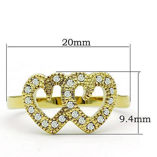 Anillos Para Mujer Color Oro de 316L Acero Inoxidable con Diamante Zirconia Cubica Carmel - Jewelry Store by Erik Rayo