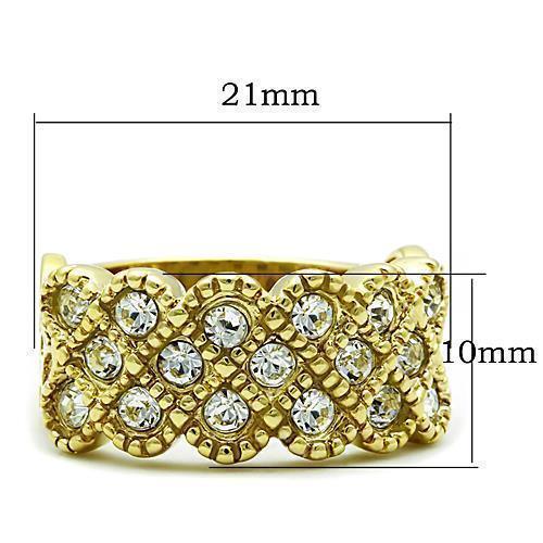 Anillos Para Mujer Color Oro de 316L Acero Inoxidable con Diamante Zirconia Cubica Chawwah - Jewelry Store by Erik Rayo