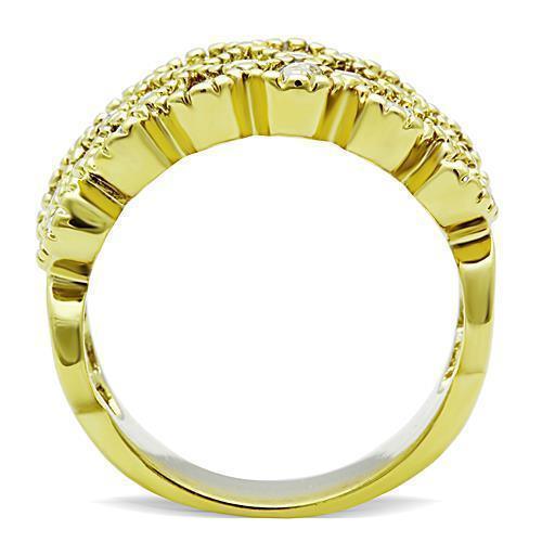 Anillos Para Mujer Color Oro de 316L Acero Inoxidable con Diamante Zirconia Cubica Chawwah - Jewelry Store by Erik Rayo
