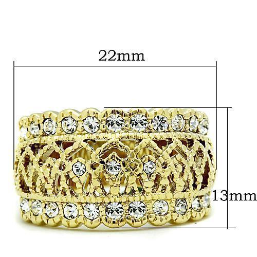 Anillos Para Mujer Color Oro de 316L Acero Inoxidable con Diamante Zirconia Cubica Myriam - Jewelry Store by Erik Rayo
