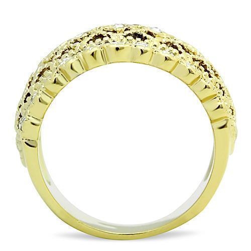 Anillos Para Mujer Color Oro de 316L Acero Inoxidable con Diamante Zirconia Cubica Myriam - Jewelry Store by Erik Rayo