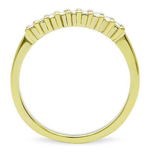 Anillos Para Mujer Color Oro de 316L Acero Inoxidable con Diamante Zirconia Cubica Deina - Jewelry Store by Erik Rayo