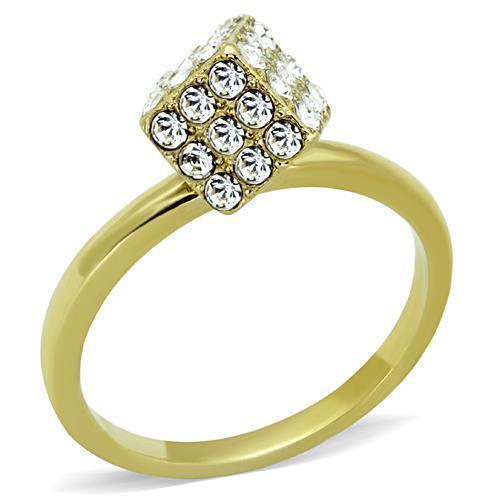 Anillos Para Mujer Color Oro de 316L Acero Inoxidable con Diamante Zirconia Cubica Delilah - Jewelry Store by Erik Rayo