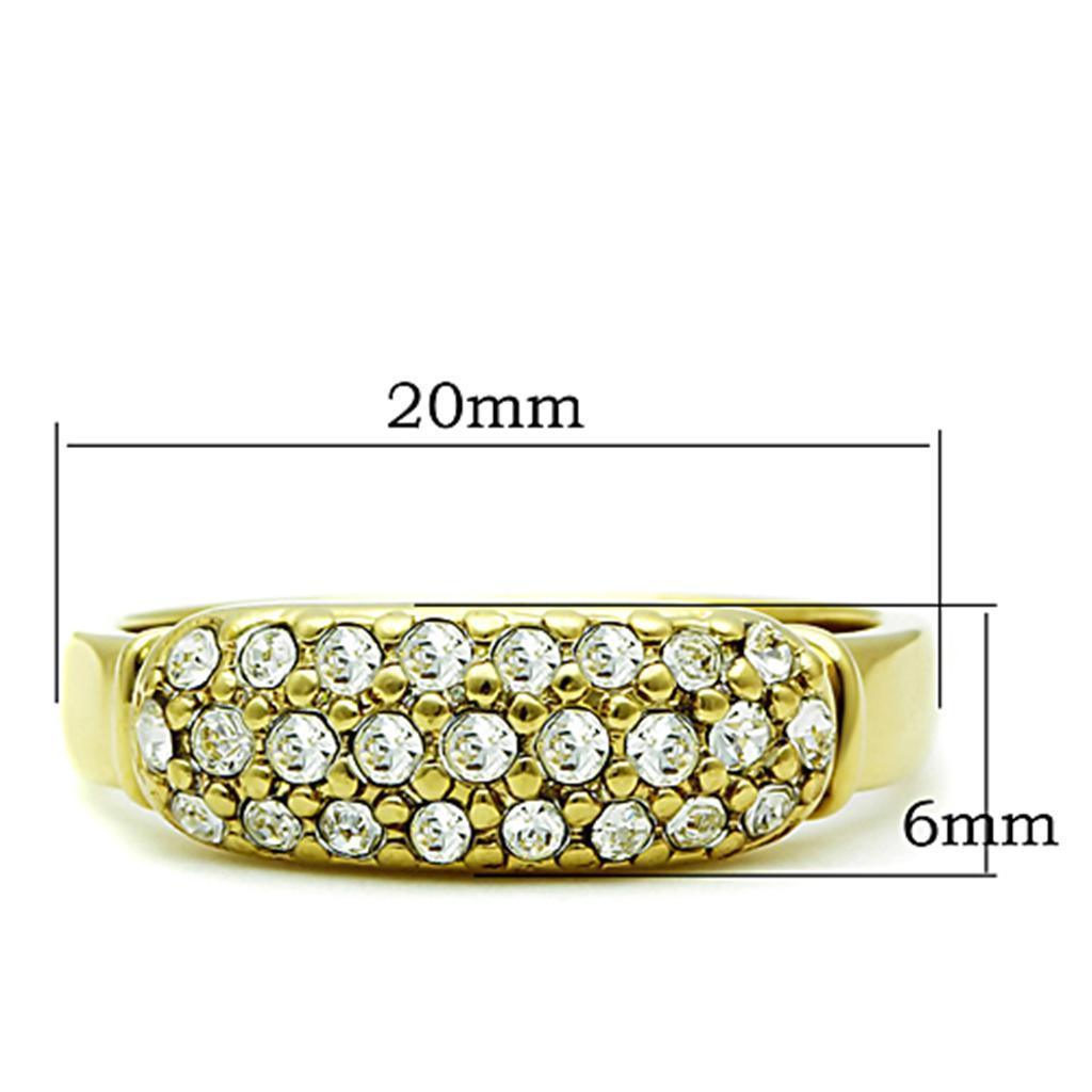 Anillos Para Mujer Color Oro de 316L Acero Inoxidable con Diamante Zirconia Cubica Diana - Jewelry Store by Erik Rayo