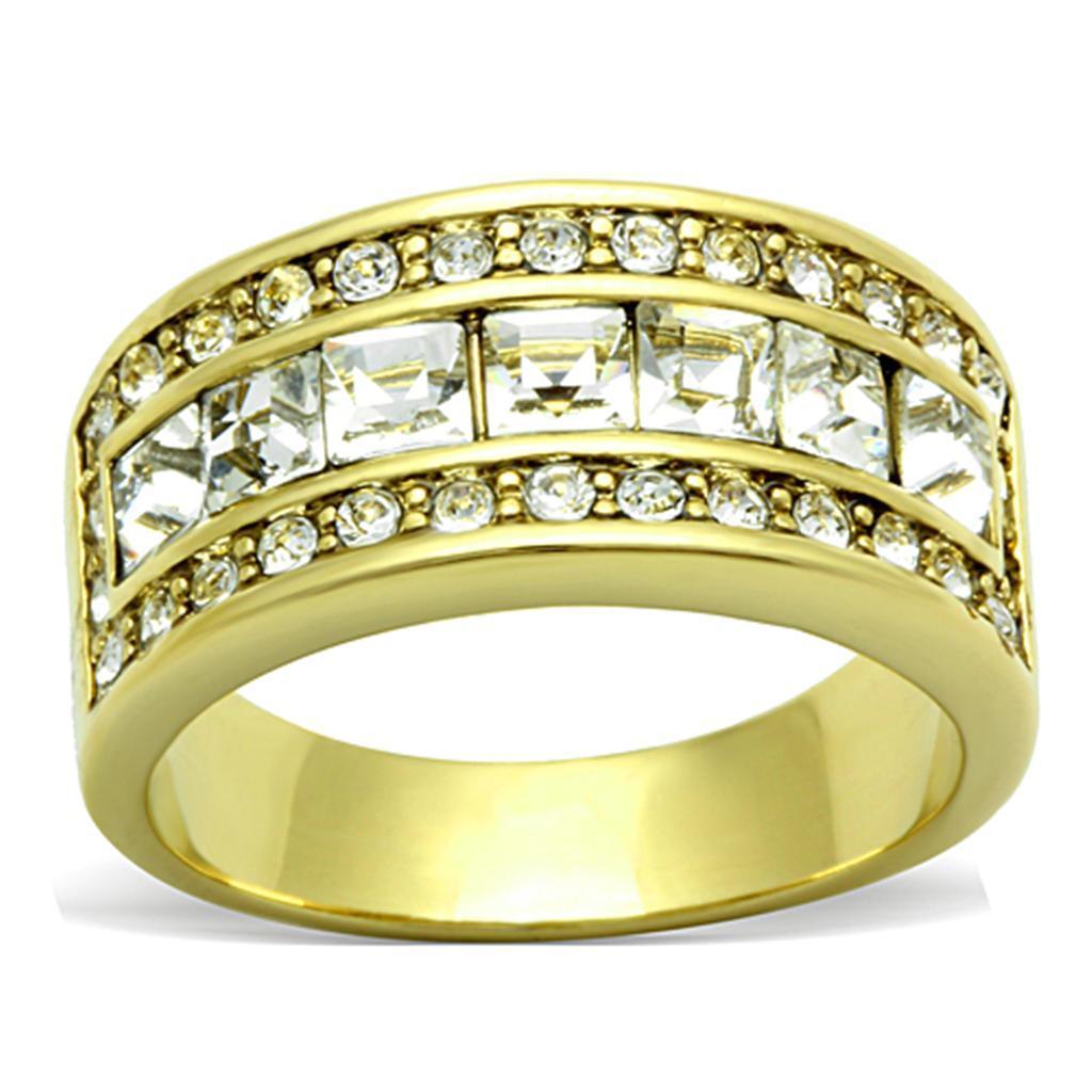 Anillos Para Mujer Color Oro de 316L Acero Inoxidable con Diamante Zirconia Cubica Eden - Jewelry Store by Erik Rayo