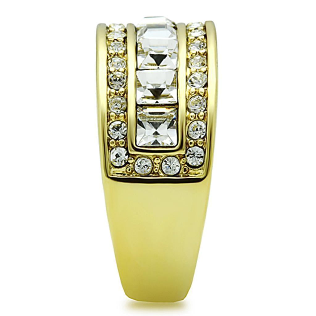 Anillos Para Mujer Color Oro de 316L Acero Inoxidable con Diamante Zirconia Cubica Eden - Jewelry Store by Erik Rayo