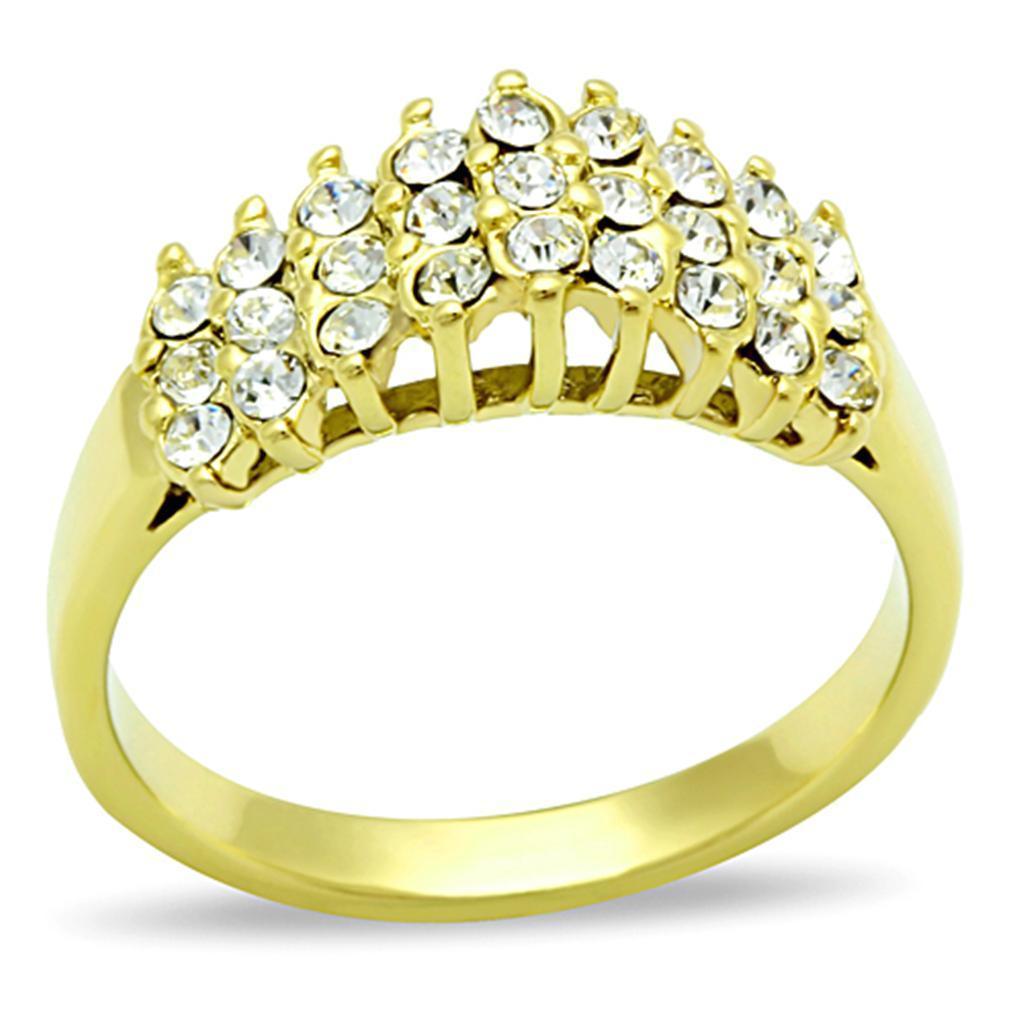 Anillos Para Mujer Color Oro de 316L Acero Inoxidable con Diamante Zirconia Cubica Elisheba - Jewelry Store by Erik Rayo