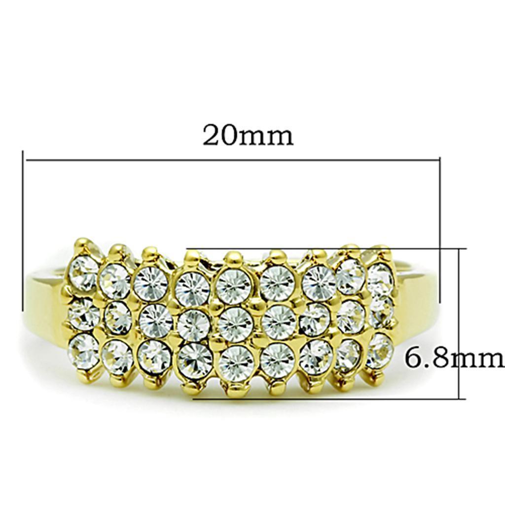 Anillos Para Mujer Color Oro de 316L Acero Inoxidable con Diamante Zirconia Cubica Elisheba - Jewelry Store by Erik Rayo