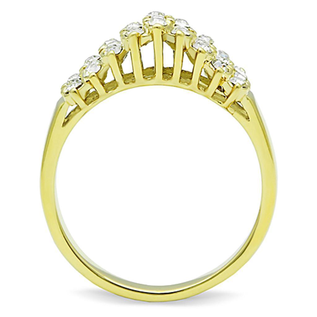 Anillos Para Mujer Color Oro de 316L Acero Inoxidable con Diamante Zirconia Cubica Elisheba - Jewelry Store by Erik Rayo