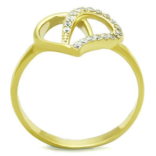 Anillos Para Mujer Color Oro de 316L Acero Inoxidable con Diamante Zirconia Cubica Esther - Jewelry Store by Erik Rayo