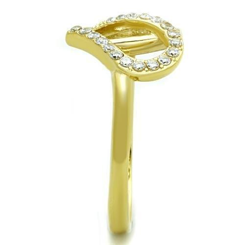 Anillos Para Mujer Color Oro de 316L Acero Inoxidable con Diamante Zirconia Cubica Esther - Jewelry Store by Erik Rayo