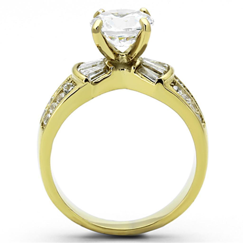 Anillos Para Mujer Color Oro de 316L Acero Inoxidable con Diamante Zirconia Cubica Faith - Jewelry Store by Erik Rayo