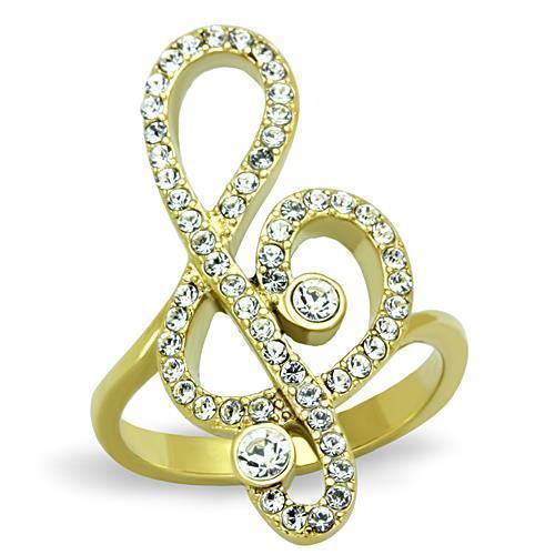 Anillos Para Mujer Color Oro de 316L Acero Inoxidable con Diamante Zirconia Cubica Jacob - Jewelry Store by Erik Rayo