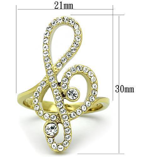 Anillos Para Mujer Color Oro de 316L Acero Inoxidable con Diamante Zirconia Cubica Jacob - Jewelry Store by Erik Rayo