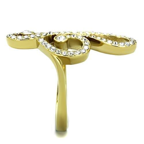Anillos Para Mujer Color Oro de 316L Acero Inoxidable con Diamante Zirconia Cubica Jacob - Jewelry Store by Erik Rayo