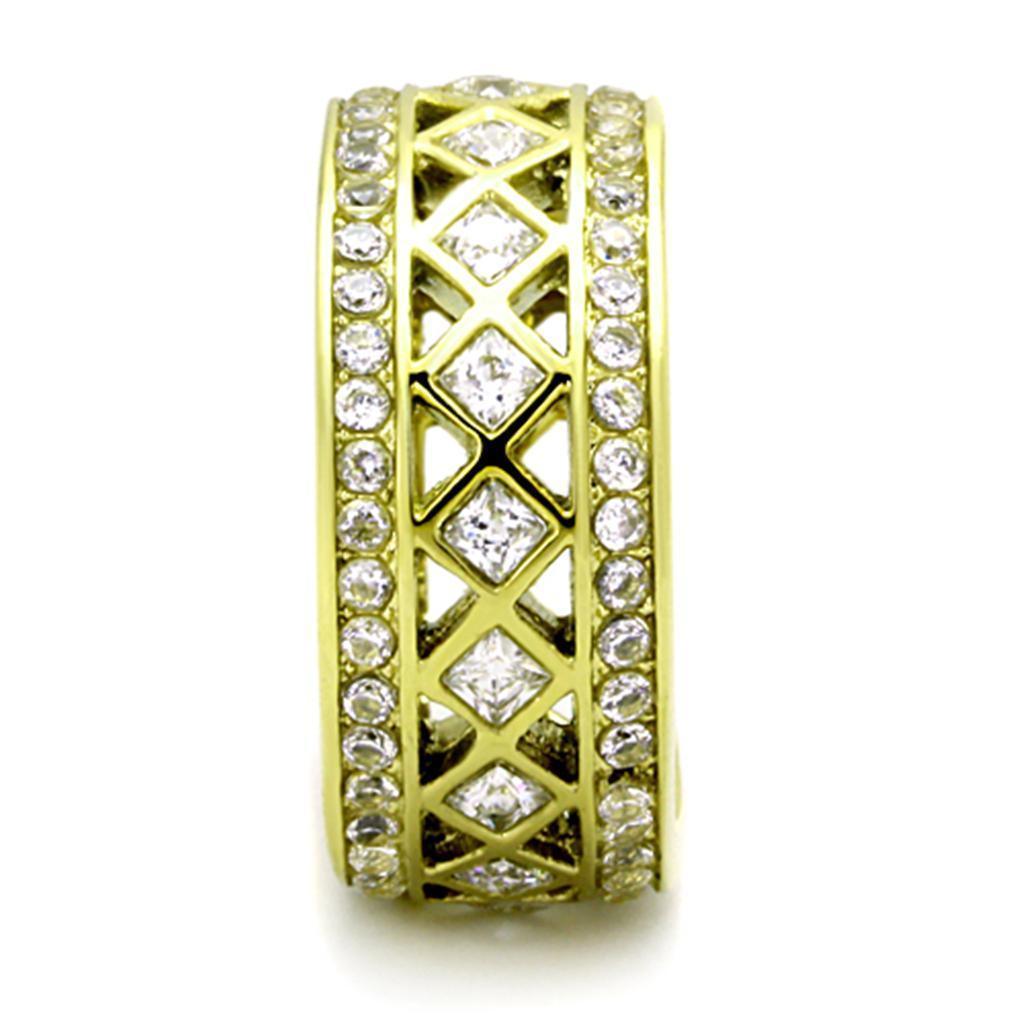 Anillos Para Mujer Color Oro de 316L Acero Inoxidable con Diamante Zirconia Cubica Jethro - Jewelry Store by Erik Rayo