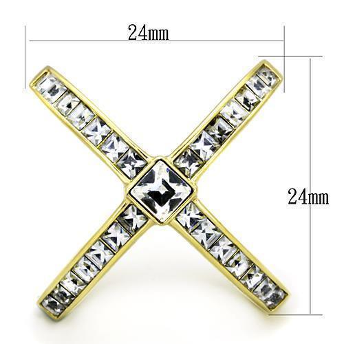 Anillos Para Mujer Color Oro de 316L Acero Inoxidable con Diamante Zirconia Cubica Maria - Jewelry Store by Erik Rayo