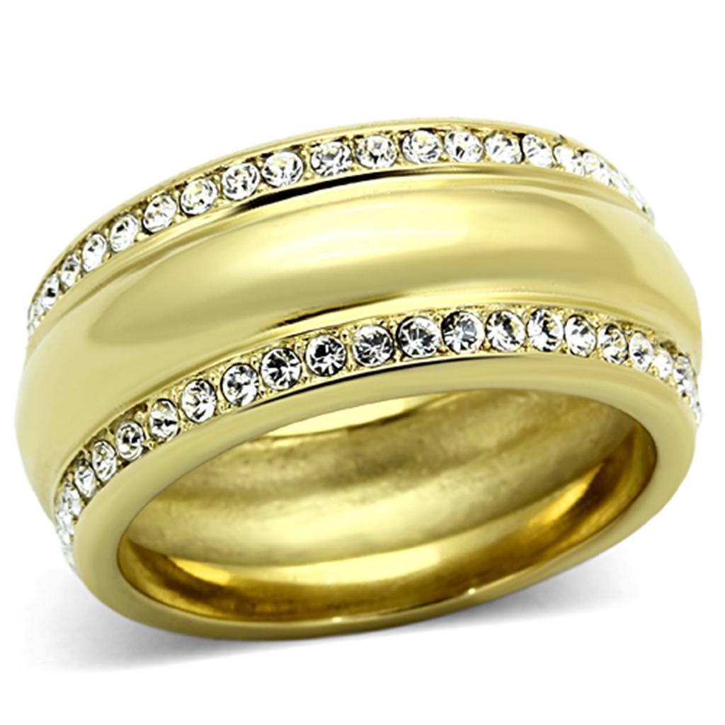 Anillos Para Mujer Color Oro de 316L Acero Inoxidable con Diamante Zirconia Cubica Mary - Jewelry Store by Erik Rayo