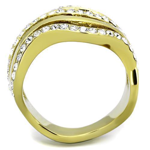 Anillos Para Mujer Color Oro de 316L Acero Inoxidable con Diamante Zirconia Cubica Michael - Jewelry Store by Erik Rayo