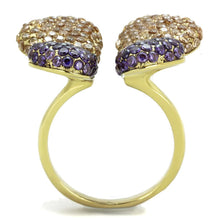 Load image into Gallery viewer, Anillos Para Mujer Color Oro de 316L Acero Inoxidable con Diamante Zirconia Cubica Multi Color Aginoam - Jewelry Store by Erik Rayo
