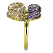 Load image into Gallery viewer, Anillos Para Mujer Color Oro de 316L Acero Inoxidable con Diamante Zirconia Cubica Multi Color Aginoam - Jewelry Store by Erik Rayo
