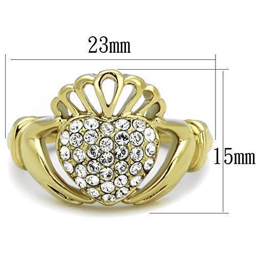 Anillos Para Mujer Color Oro de 316L Acero Inoxidable con Diamante Zirconia Cubica Naomi - Jewelry Store by Erik Rayo