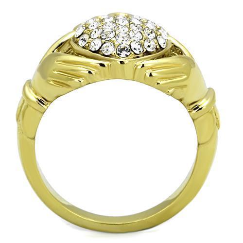 Anillos Para Mujer Color Oro de 316L Acero Inoxidable con Diamante Zirconia Cubica Naomi - Jewelry Store by Erik Rayo