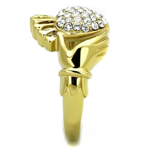 Anillos Para Mujer Color Oro de 316L Acero Inoxidable con Diamante Zirconia Cubica Naomi - Jewelry Store by Erik Rayo