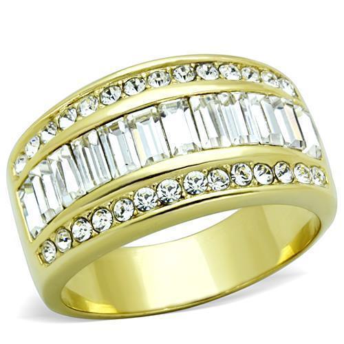 Anillos Para Mujer Color Oro de 316L Acero Inoxidable con Diamante Zirconia Cubica Reuben - Jewelry Store by Erik Rayo
