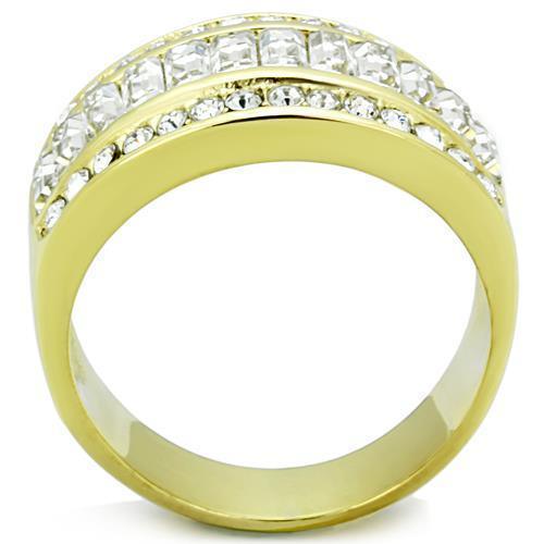 Anillos Para Mujer Color Oro de 316L Acero Inoxidable con Diamante Zirconia Cubica Reuben - Jewelry Store by Erik Rayo