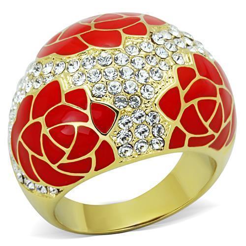 Anillos Para Mujer Color Oro de 316L Acero Inoxidable con Diamante Zirconia Cubica TK1728 - Jewelry Store by Erik Rayo