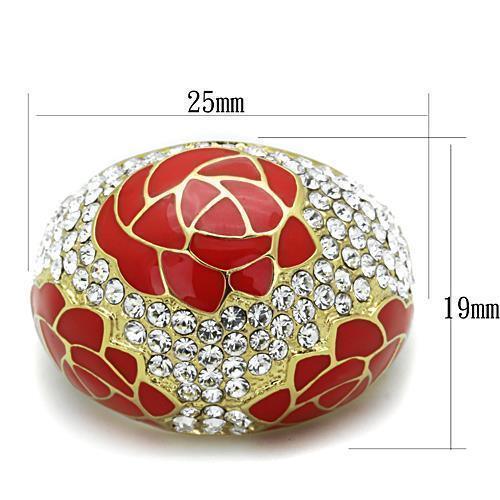 Anillos Para Mujer Color Oro de 316L Acero Inoxidable con Diamante Zirconia Cubica TK1728 - Jewelry Store by Erik Rayo