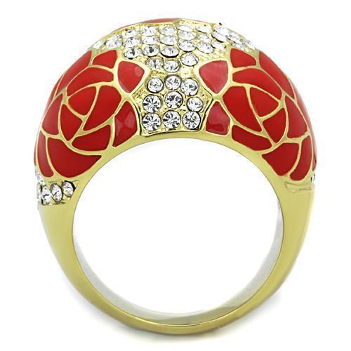 Anillos Para Mujer Color Oro de 316L Acero Inoxidable con Diamante Zirconia Cubica TK1728 - Jewelry Store by Erik Rayo