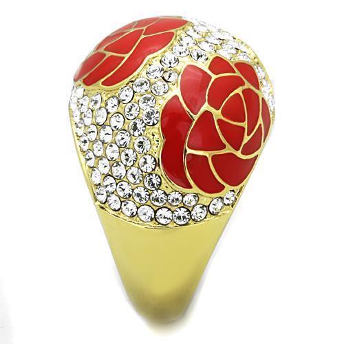 Anillos Para Mujer Color Oro de 316L Acero Inoxidable con Diamante Zirconia Cubica TK1728 - Jewelry Store by Erik Rayo
